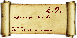 Lajbiczjer Odiló névjegykártya
